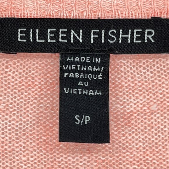 Eileen Fisher Coral V-Neck Sweater S Petite Lightweight Minimalist  soft girl - Picture 5 of 6